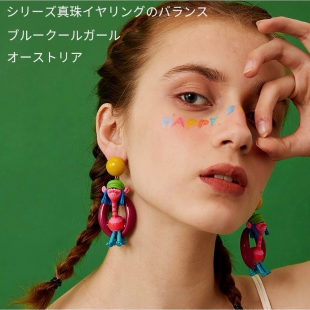 Colorful Monkey Dangle Earrings - image 4